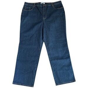 NWT Kim Rogers‎ Women's Antique Wash Easy Fit Straight Leg Jeans Stretch 22W